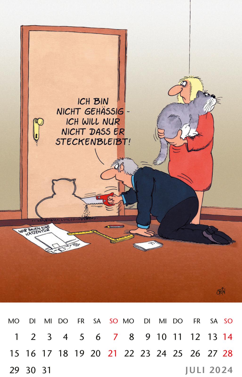 Beispielinhalt (Bild) Uli Stein Mini-Kalender 2024 VE 5