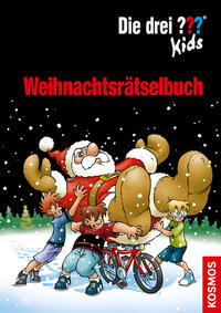 Vorderes Coverbild Die drei ??? Kids Weihnachtsrätselbuch