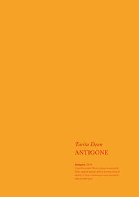 Vorderes Coverbild Tacita Dean. Antigone