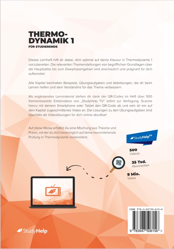 Rückseitencover Thermodynamik 1 für Studierende