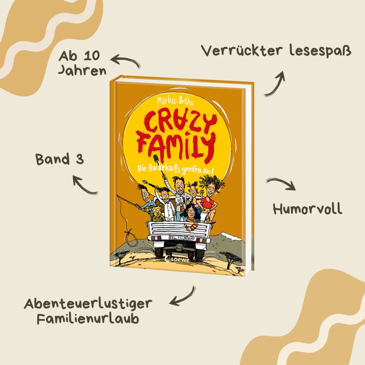 Beispielinhalt (Bild) Crazy Family (Band 3) - Die Hackebarts greifen an!