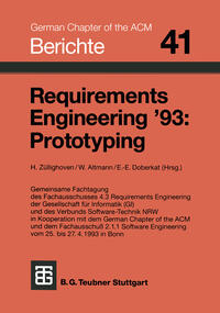Vorderes Coverbild Requirements Engineering ’93: Prototyping