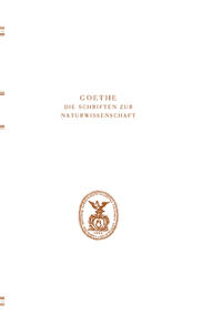 Vorderes Coverbild Goethe. Die Schriften zur Naturwissenschaft (Leopoldina)