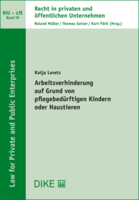 Vorderes Coverbild Arbeitsverhinderung auf Grund von pflegebedürftigen Kindern oder Haustieren