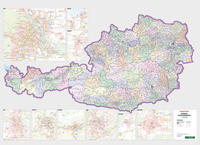 Vorderes Coverbild Österreich Postleitzahlen, 1:500.000, Magnetmarkiertafel