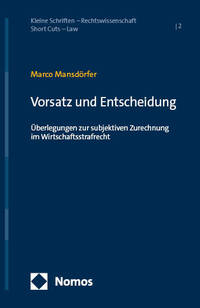 Vorderes Coverbild Vorsatz und Entscheidung