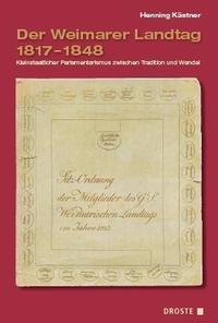 Vorderes Coverbild Der Weimarer Landtag 1817-1848