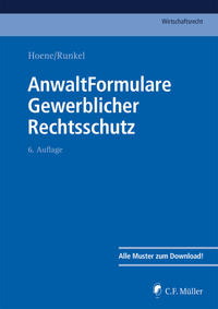Vorderes Coverbild AnwaltFormulare Gewerblicher Rechtsschutz