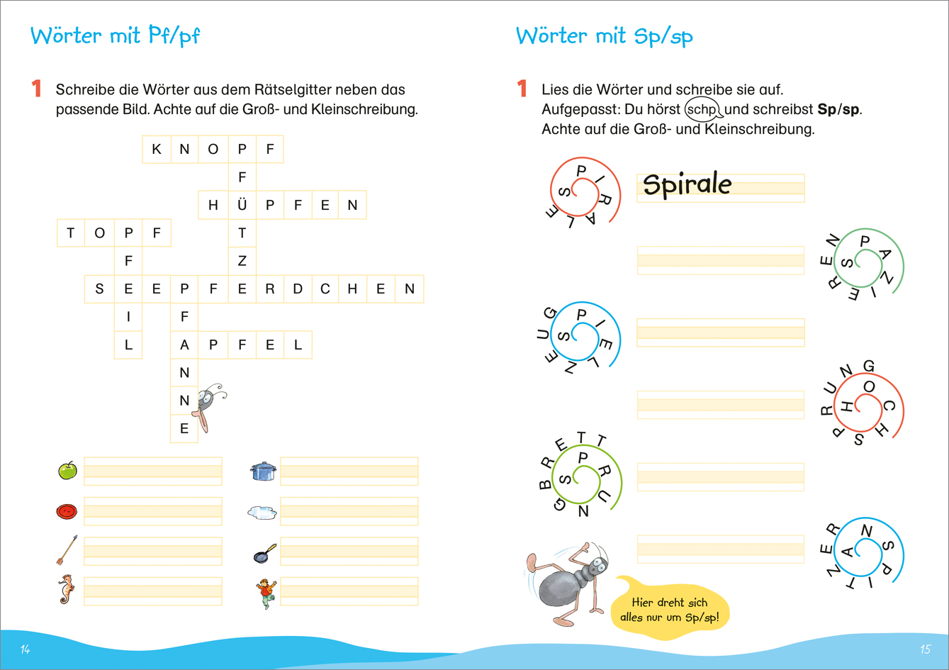 Beispielinhalt (Bild) Fit für Rechtschreibung 2. Klasse. Mein Übungsheft
