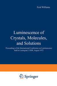 Vorderes Coverbild Luminescence of Crystals, Molecules, and Solutions