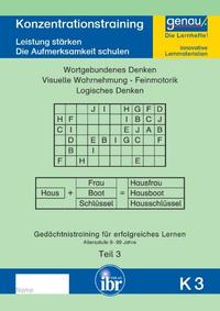 Vorderes Coverbild K3 - Konzentrationstraining - Teil 3