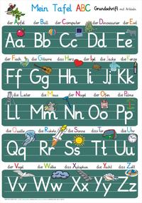 Vorderes Coverbild Mein Tafel-ABC in Grundschrift mit Artikeln