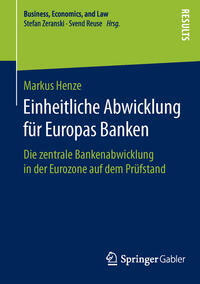 Vorderes Coverbild Einheitliche Abwicklung für Europas Banken