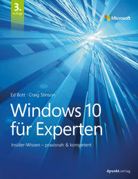 Vorderes Coverbild Windows 10 für Experten