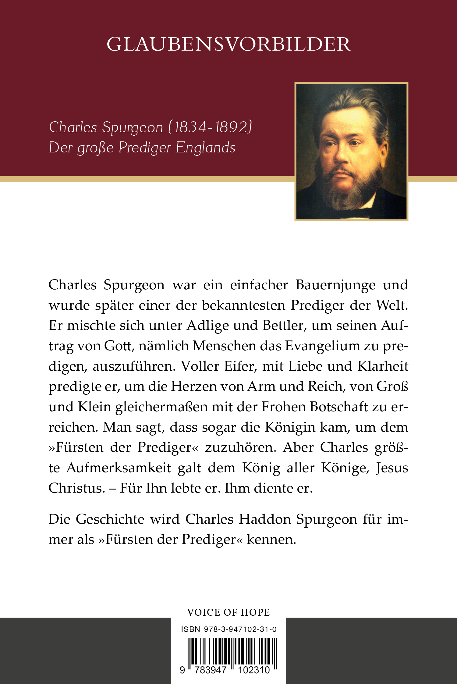 Rückseitencover Der Fürst der Prediger