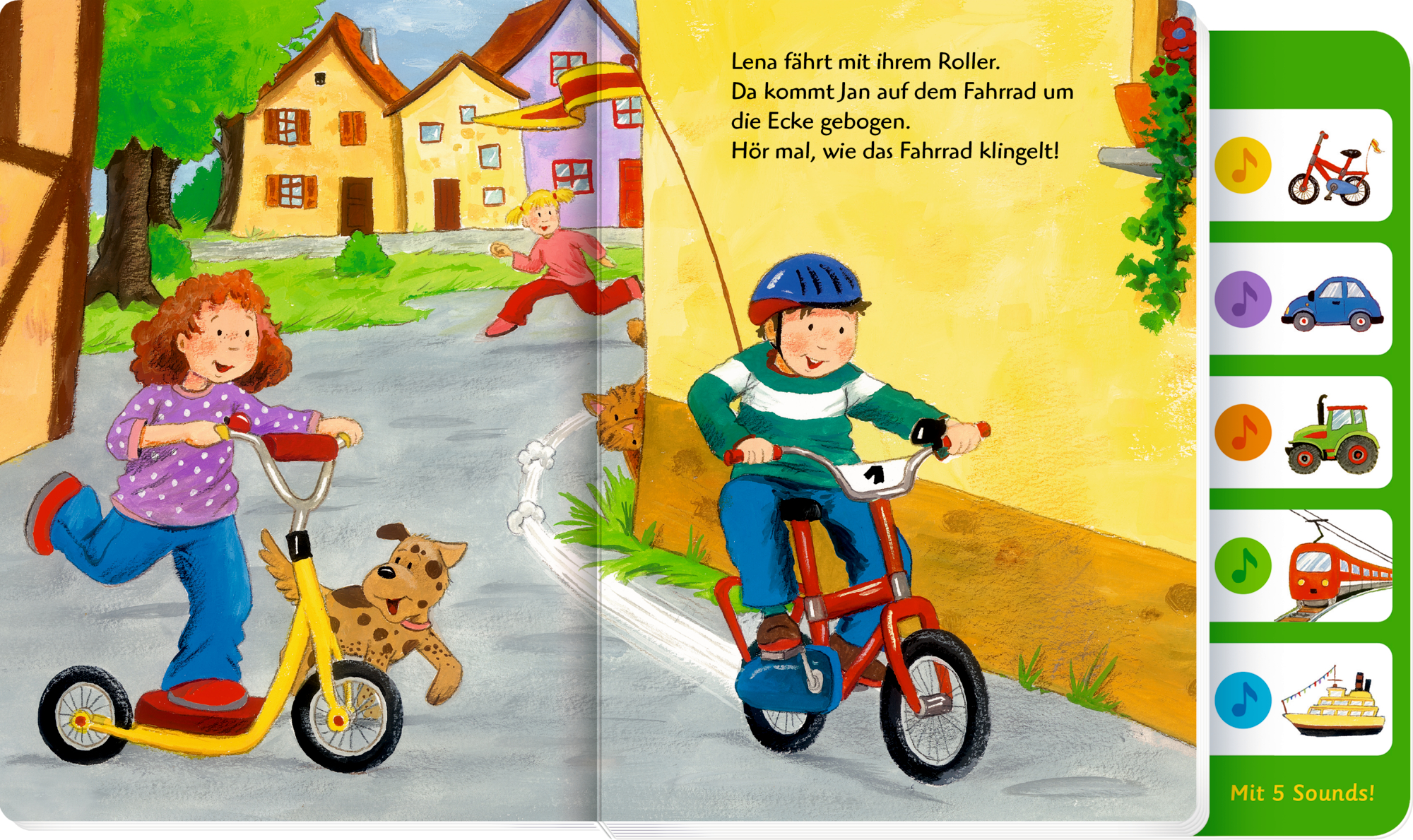 Beispielinhalt (Bild) Hör mal, wer da hupt und tuckert!