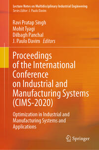 Vorderes Coverbild Proceedings of the International Conference on Industrial and Manufacturing Systems (CIMS-2020)