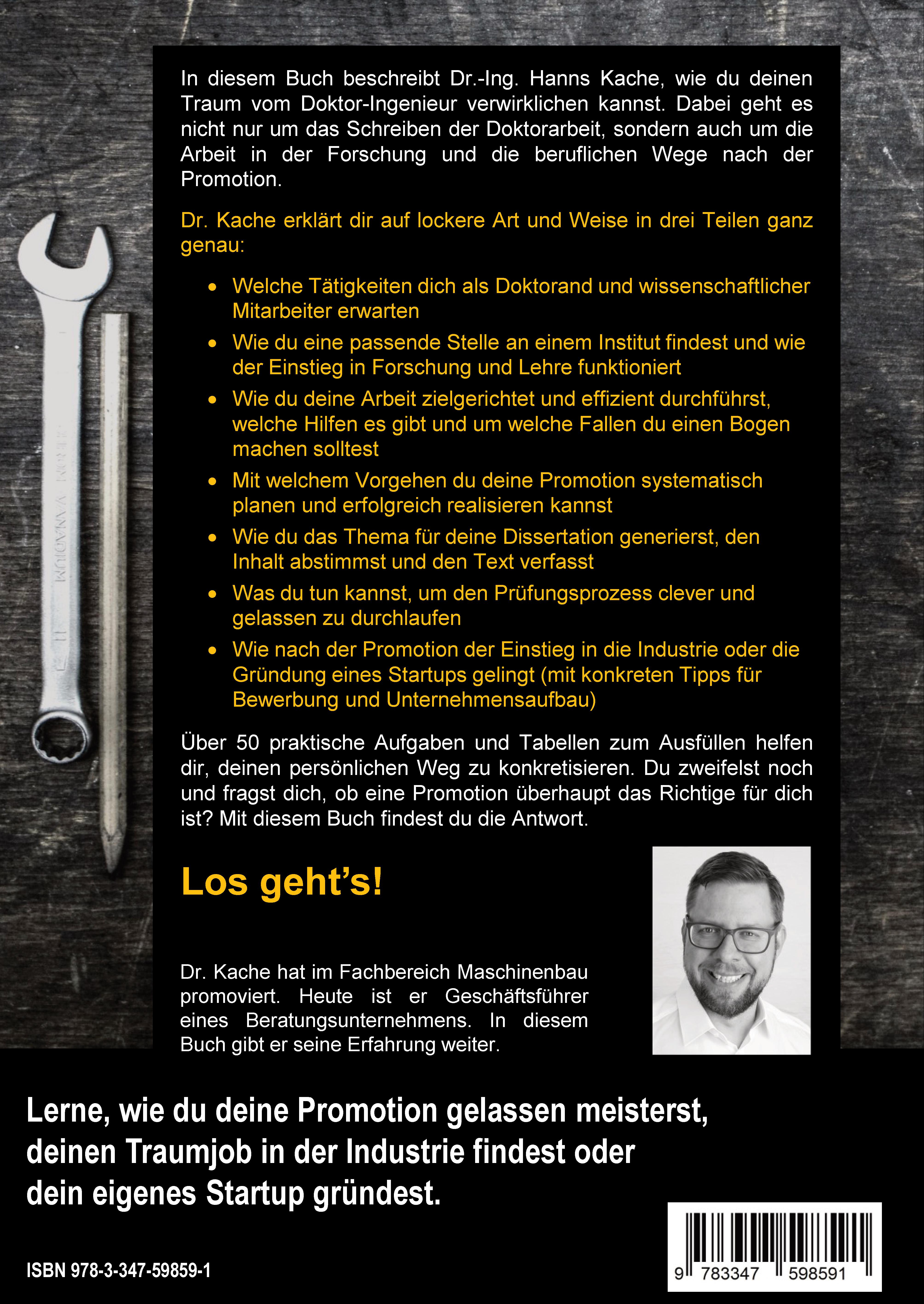 Rückseitencover Die smarte Promotion zum Doktor-Ingenieur