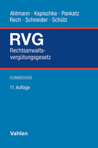 Vorderes Coverbild Rechtsanwaltsvergütungsgesetz