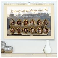Vorderes Coverbild Portraits mit den Augen einer KI (hochwertiger Premium Wandkalender 2025 DIN A2 quer), Kunstdruck in Hochglanz