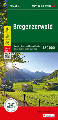 Vorderes Coverbild Bregenzerwald, Wander-, Rad- und Freizeitkarte 1:50.000, freytag & berndt, WK 364