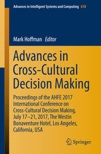 Vorderes Coverbild Advances in Cross-Cultural Decision Making