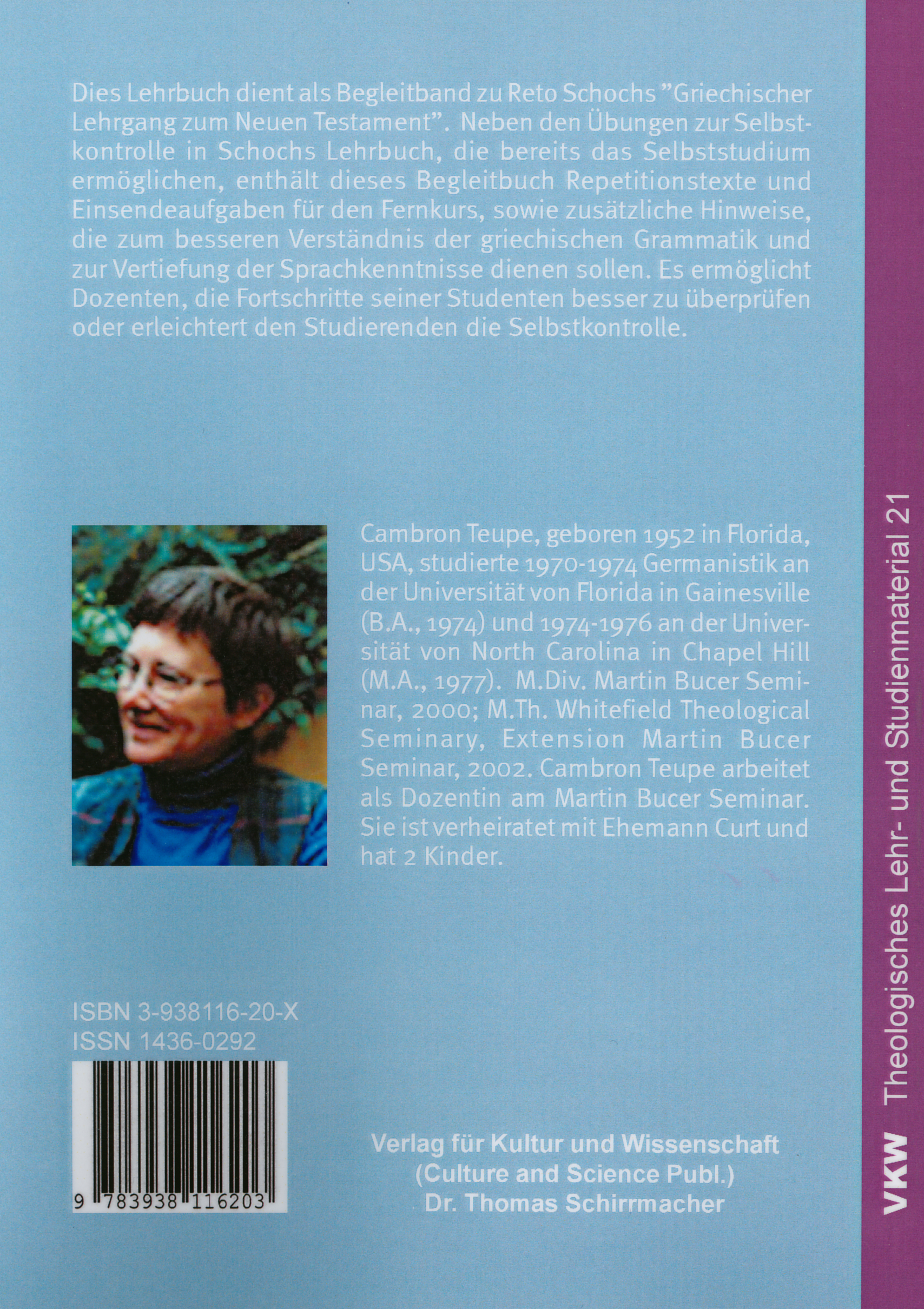 Rückseitencover Einführung in das neutestamentliche Griechisch
