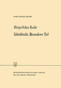 Vorderes Coverbild Bürgerliches Recht Schuldrecht, Besonderer Teil