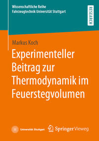 Vorderes Coverbild Experimenteller Beitrag zur Thermodynamik im Feuerstegvolumen