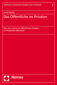 Vorderes Coverbild Das Öffentliche im Privaten