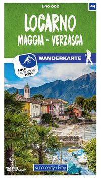 Vorderes Coverbild Kümmerly+Frey Wanderkarte 44 Locarno 1:40.000