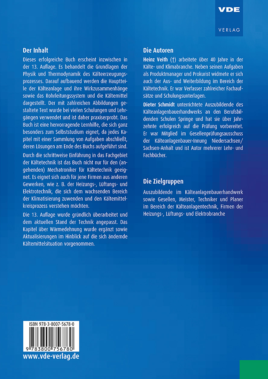 Rückseitencover Grundkurs Kältetechnik