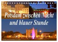 Vorderes Coverbild Potsdam zwischen Nacht und blauer Stunde (Tischkalender 2026 DIN A5 quer), CALVENDO Monatskalender