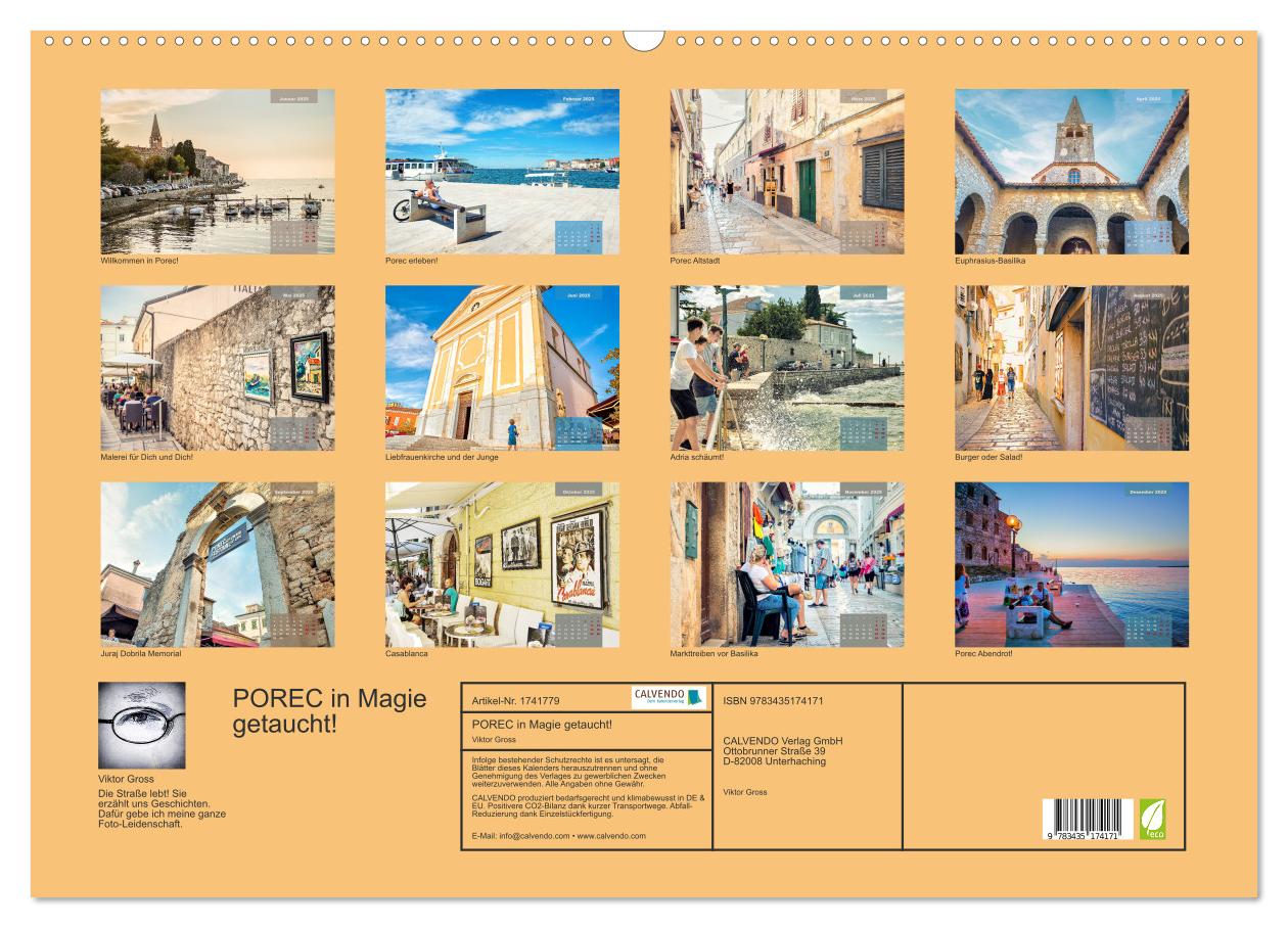 Beispielinhalt (Bild) POREC in Magie getaucht! (Wandkalender 2025 DIN A2 quer), CALVENDO Monatskalender