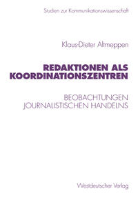Vorderes Coverbild Redaktionen als Koordinationszentren