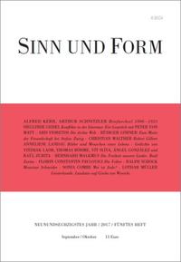 Vorderes Coverbild Sinn und Form 5/2017