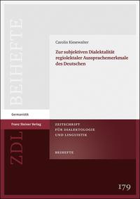 Vorderes Coverbild Zur subjektiven Dialektalität regiolektaler Aussprachemerkmale des Deutschen