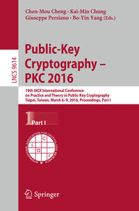Vorderes Coverbild Public-Key Cryptography – PKC 2016