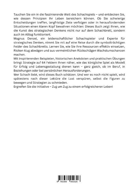 Rückseitencover Strategie auf 64 Feldern