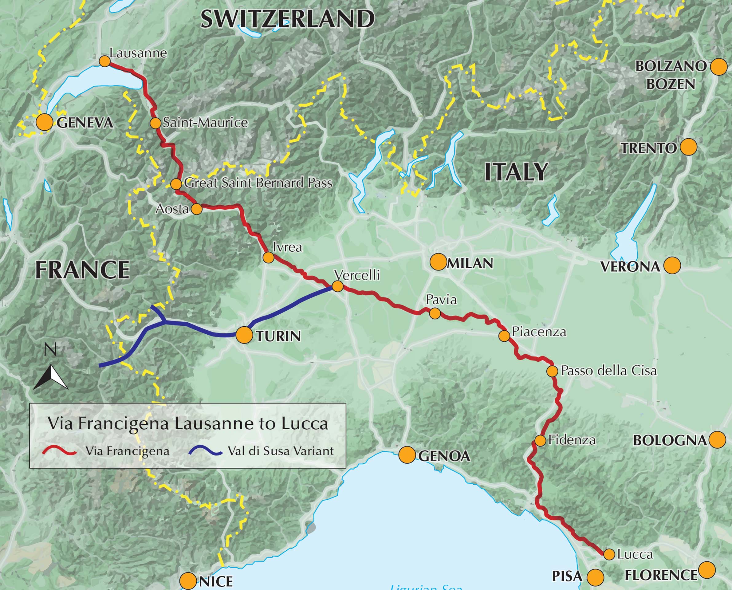 Beispielinhalt (Bild) Walking the Via Francigena Pilgrim Route - Part 2