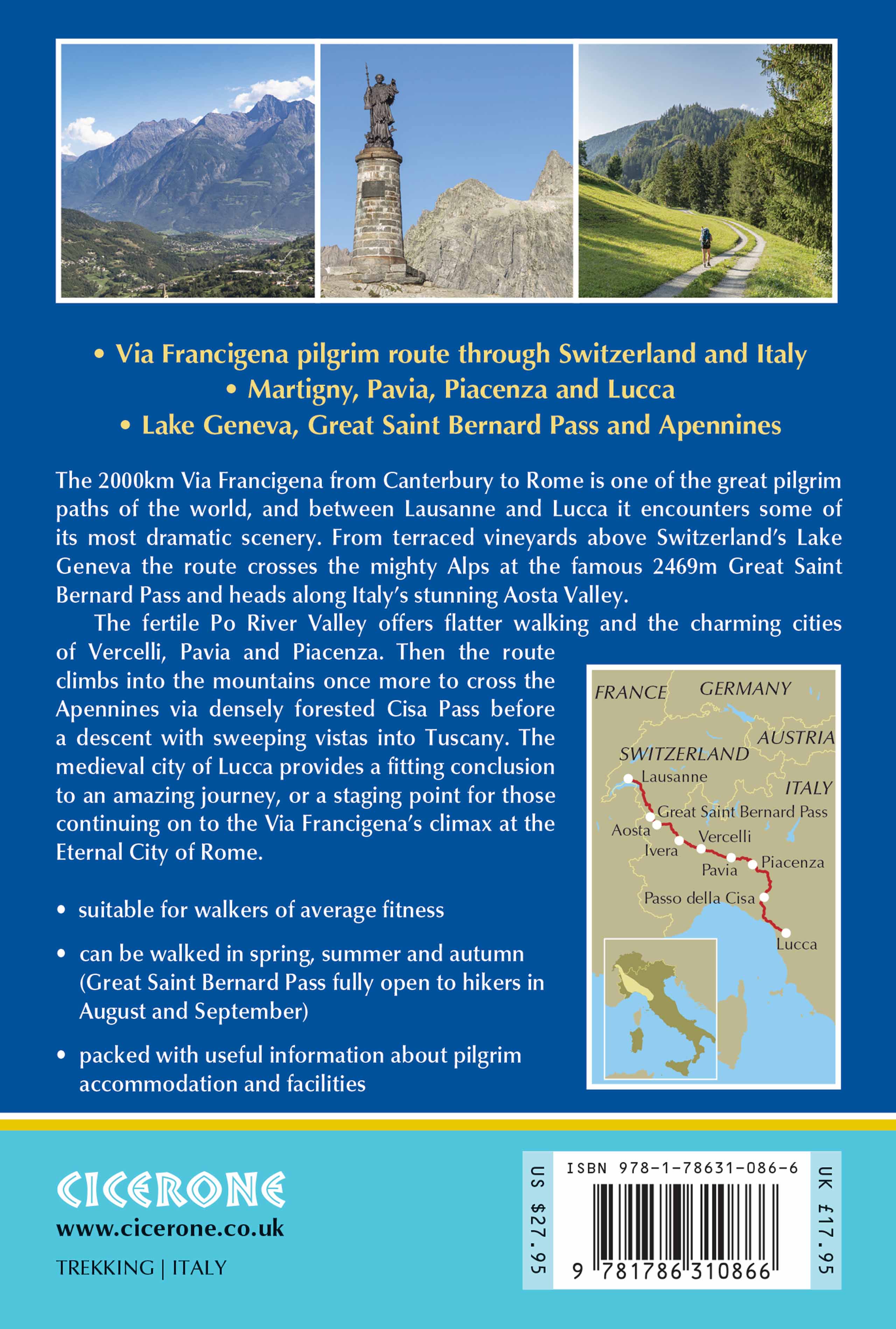 Rückseitencover Walking the Via Francigena Pilgrim Route - Part 2