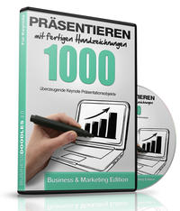 Vorderes Coverbild Präsentieren mit fertigen Handzeichnungen - 1000 überzeugende (Apple) Keynote Präsentationsobjekte -