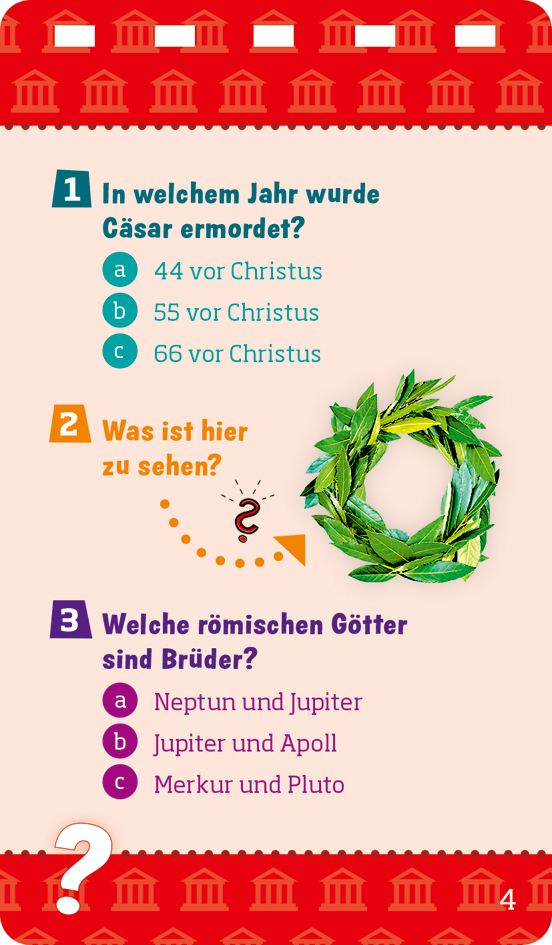 Beispielinhalt (Bild) WAS IST WAS Quiz Das alte Rom