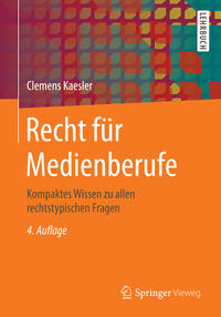 Vorderes Coverbild Recht für Medienberufe