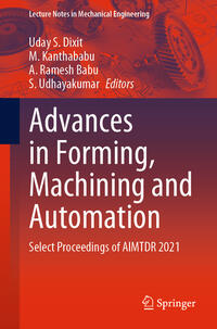 Vorderes Coverbild Advances in Forming, Machining and Automation