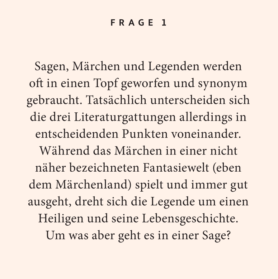 Beispielinhalt (Bild) Deutsche Sagen-Quiz