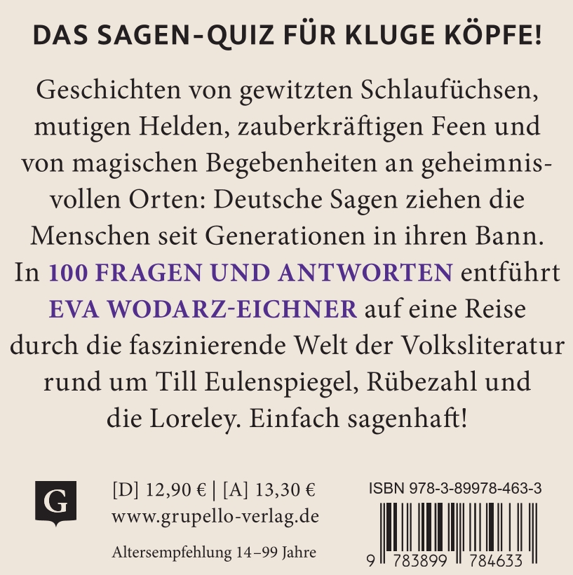 Rückseitencover Deutsche Sagen-Quiz