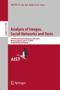 Vorderes Coverbild Analysis of Images, Social Networks and Texts