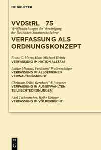 Vorderes Coverbild Verfassung als Ordnungskonzept