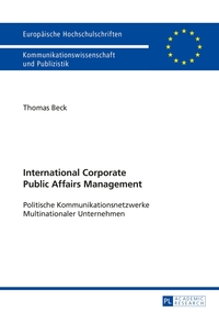 Vorderes Coverbild International Corporate Public Affairs Management